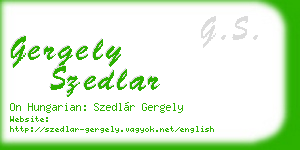 gergely szedlar business card